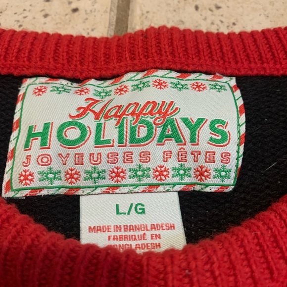 Happy Holidays Light Up Elf Ugly Christmas Sweater, Size L/G - Picture 4 of 7